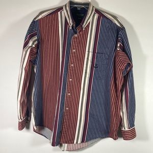 Hunt Club Men Striped Long Sleeve Button Neck Shirt Size XL/XG